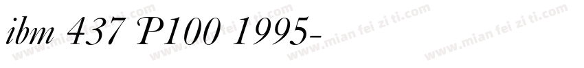 ibm 437 P100 1995字体转换